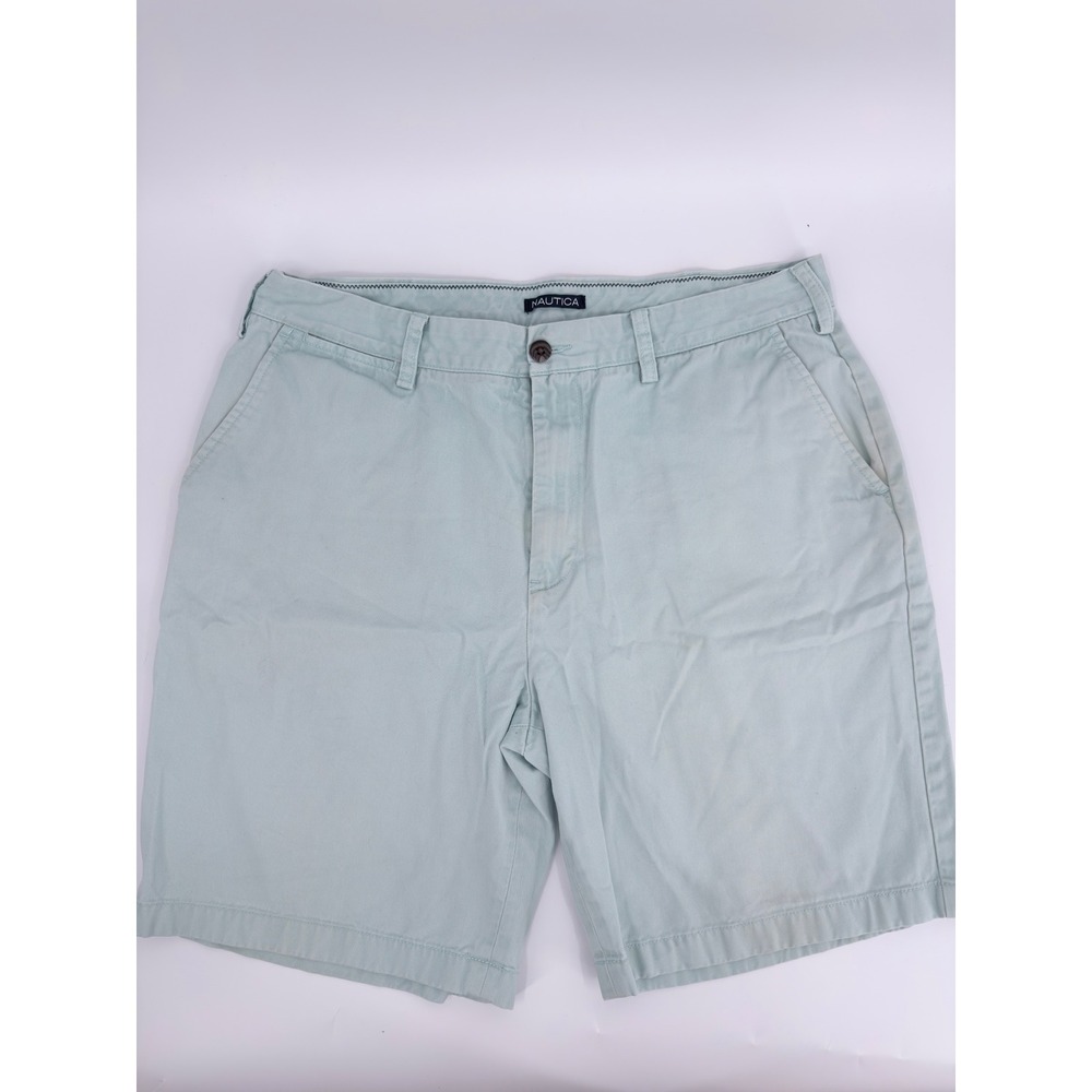 Nautica Chino Shorts Classic Y2K Mens 36 Mint Green